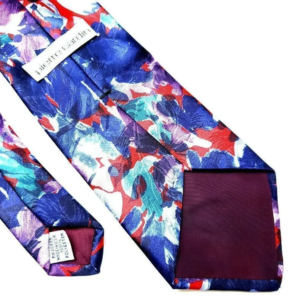 Pierre Cardin Polyester Tie Multi‎ Colored Abstract Classic